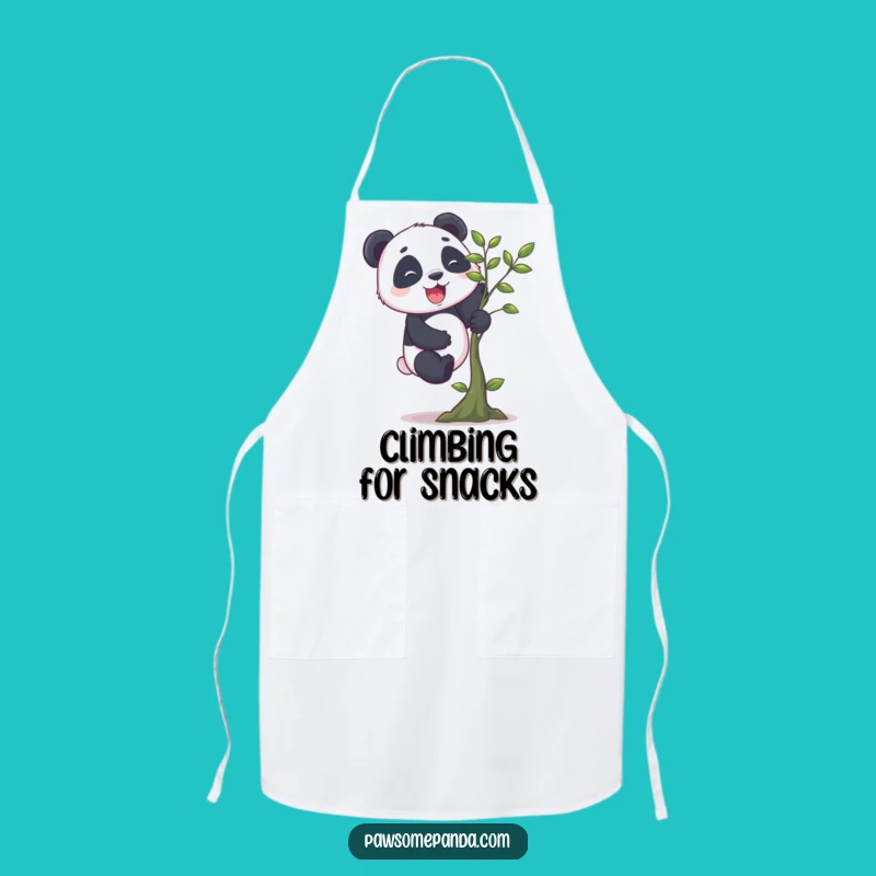 Funny Panda Climbing Apron: Cook Up Some Fun Adventures!