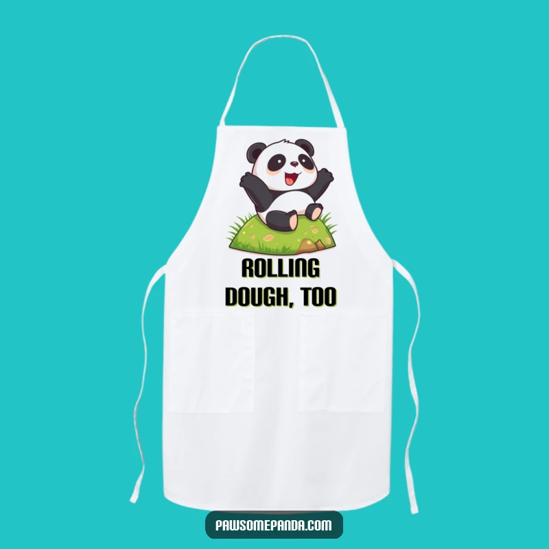 Funny Happy Panda Rolling Apron - Cook with Carefree Cheer