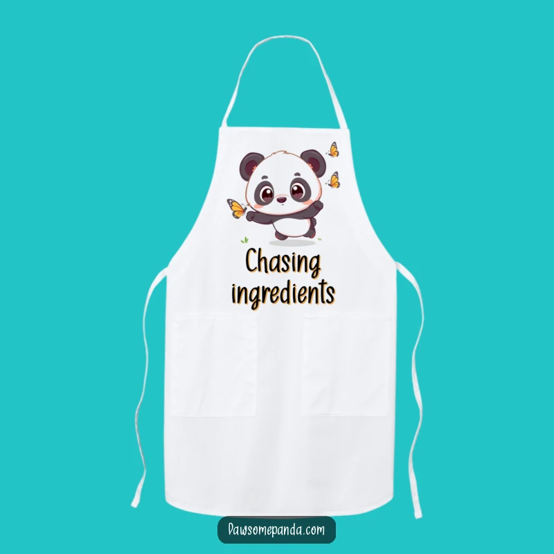 Funny Kawaii Panda Butterfly Apron - Cute Kitchen Panda Gift