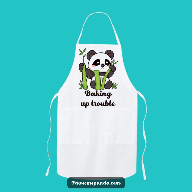 Funny Panda Bamboo Apron - Playful Kitchen Gift
