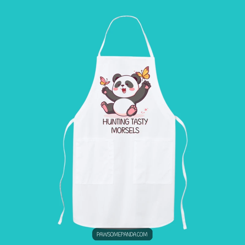 Funny Panda Butterfly Kitchen Apron: Cook with Playful Energy