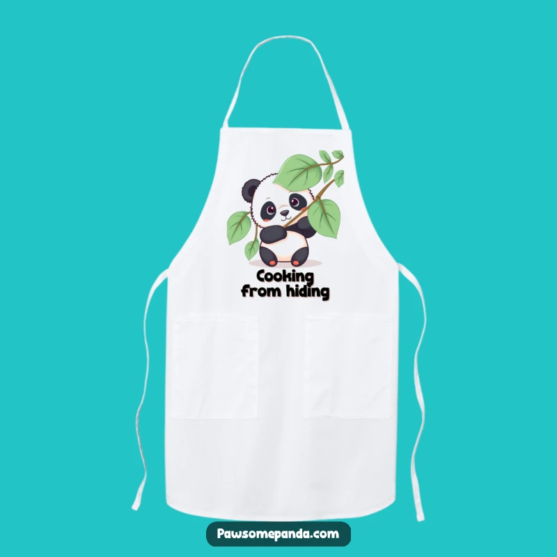Funny Panda Fan Peek Apron - Hilarious Kitchen Fun for Chefs