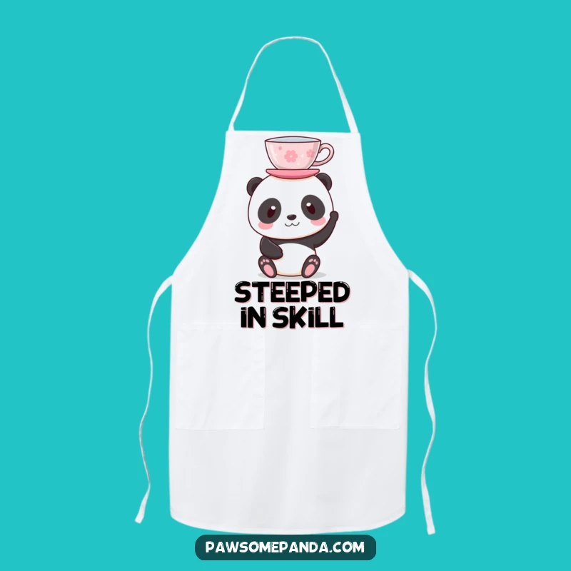 Funny Panda Hostess Apron - Elegant Tea Wear, Perfect Funny Gift!
