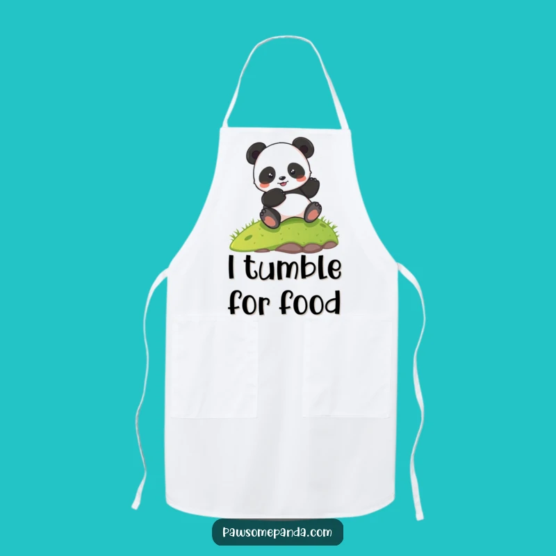 Funny Panda Rolling Apron: Hilarious Kitchen Fun for Bakers & Chefs