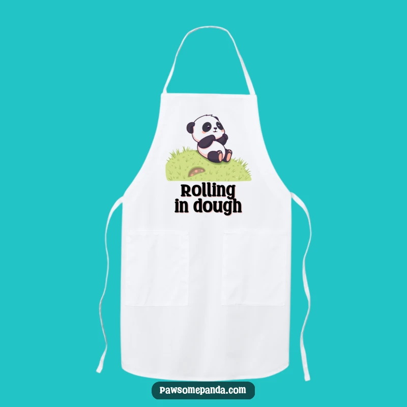Funny Panda Rolling Apron - Kitchen Cartoon Wear, Perfect Funny Gift for Cooks!