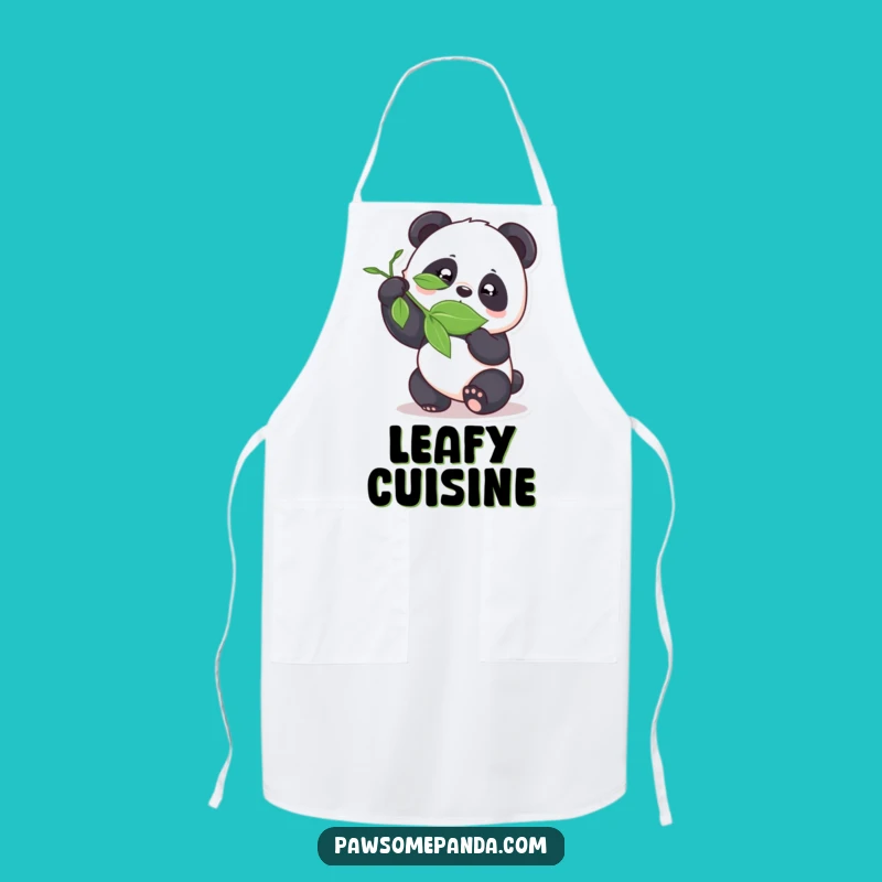 Funny Panda Bamboozling Leaf Apron - Chef's Playful & Hilarious Kitchen Wear!