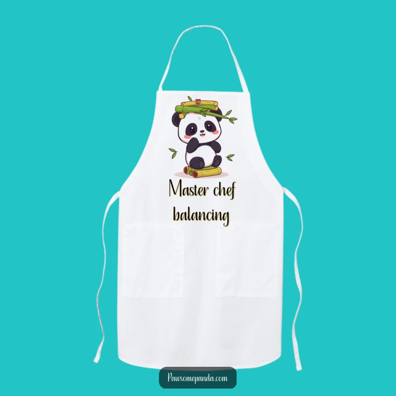 Funny Panda Apron: Bamboo Balancing Act, Kitchen Humor Gift