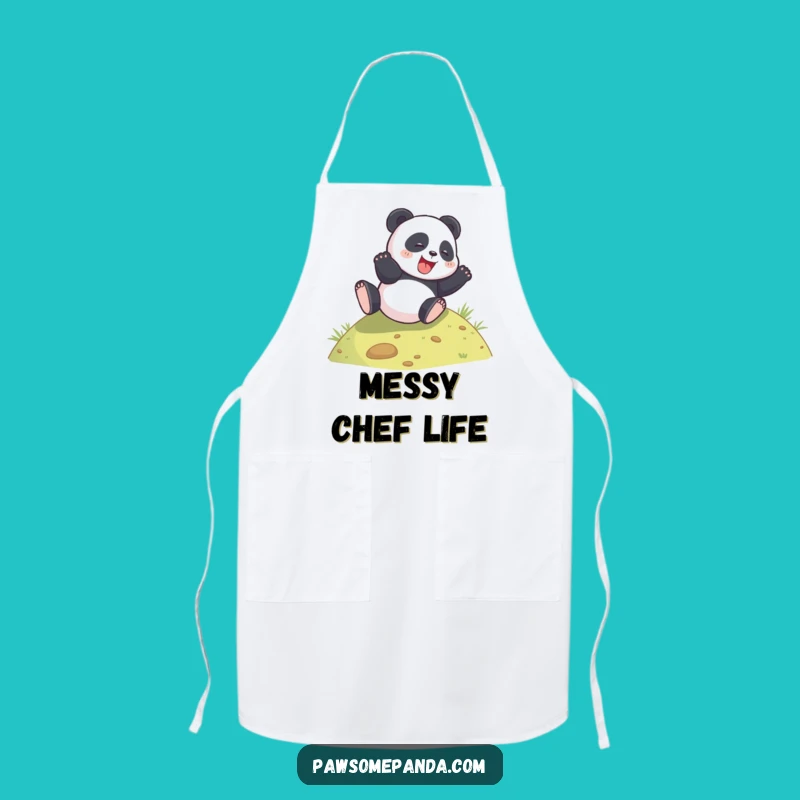 Funny Panda Rolling Hill Apron - Chef's Joyful & Hilarious Kitchen Wear!