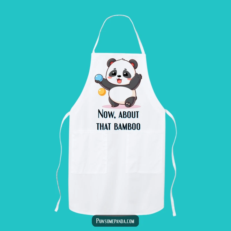 Funny Chubby Panda Juggling Apron - Cook Up Laughs in the Kitchen!