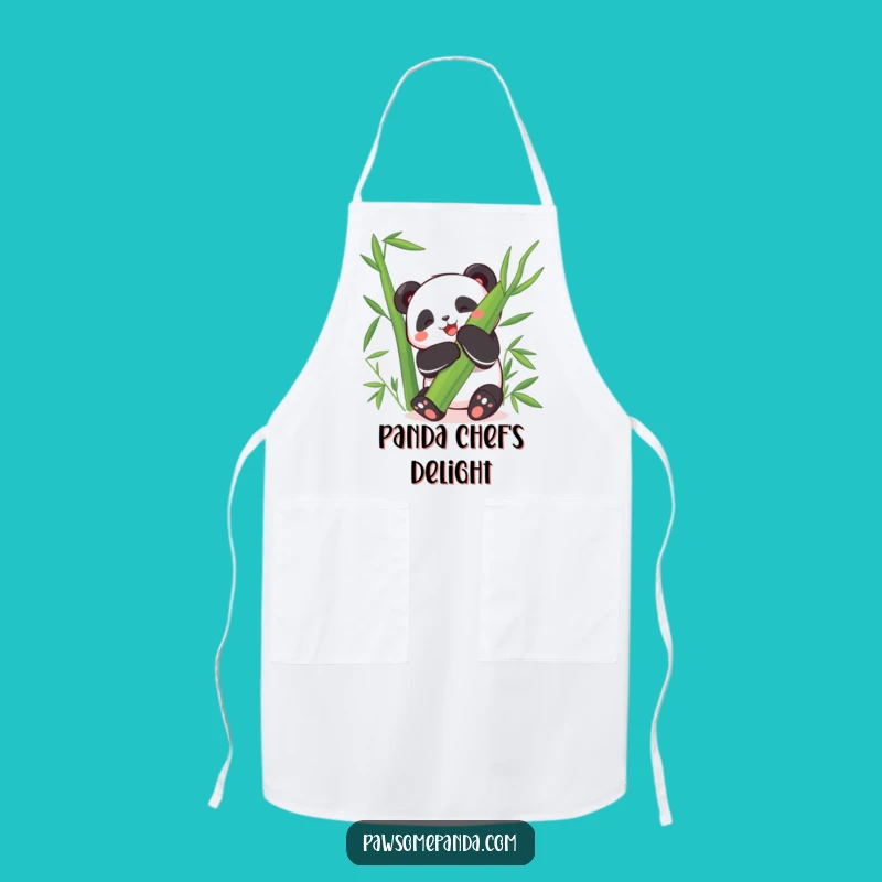 Funny Happy Panda Apron: Bamboo Hugging Chef, Perfect Funny Gift!
