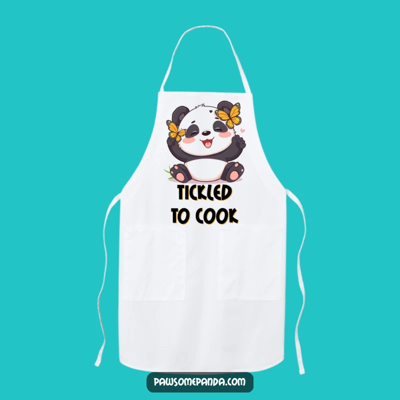 Funny Panda Butterfly Tickle Apron - Hilarious Kitchen Fun for Chefs
