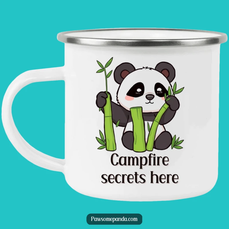 Durable Funny Panda Bamboo Camping Mug - Outdoor Adventure Gift