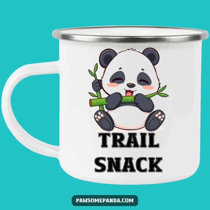 Funny Panda Bamboo Bliss Camping Mug - Durable & Peaceful Drinkware