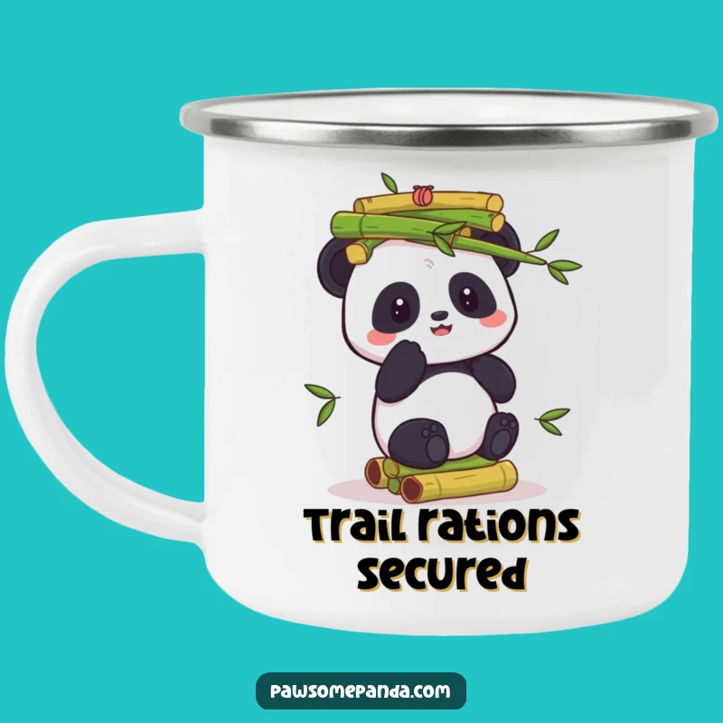Funny Panda Camping Mug: Bamboo Balancing Act, Outdoor Gift