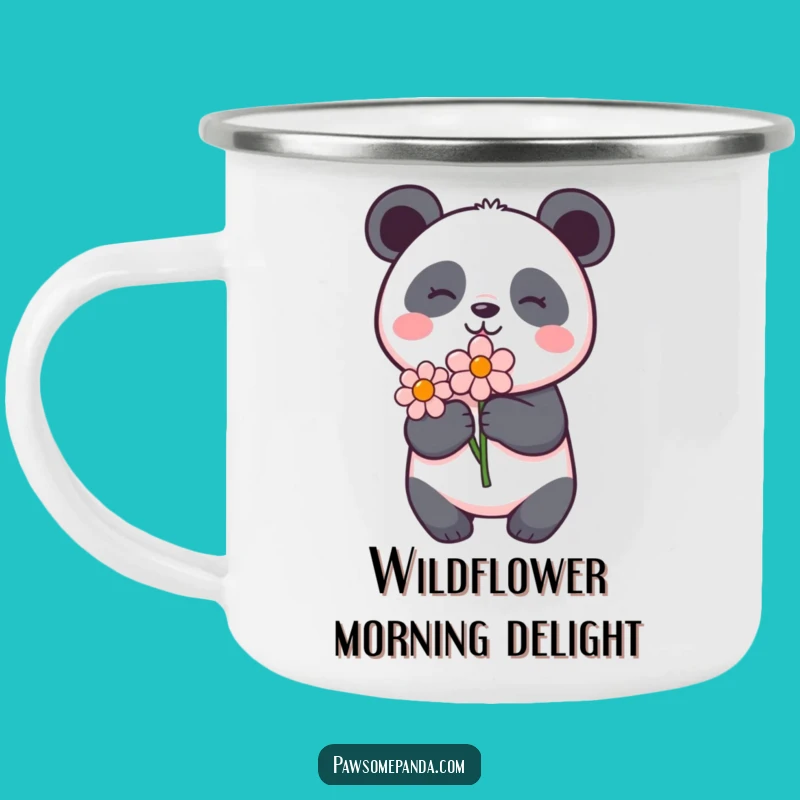 Funny Panda Flower Adventure Mug: Your Cheerful Outdoor Companion