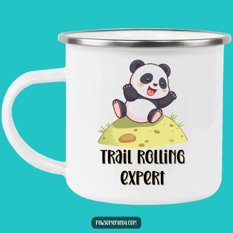 Funny Panda Rolling Hill Camping Mug - Joyful & Hilarious Outdoor Companion!