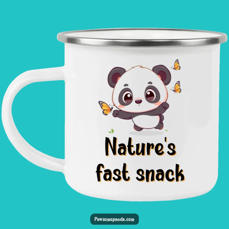 Funny Kawaii Panda Butterfly Camping Mug - Outdoor Cute Panda Cup