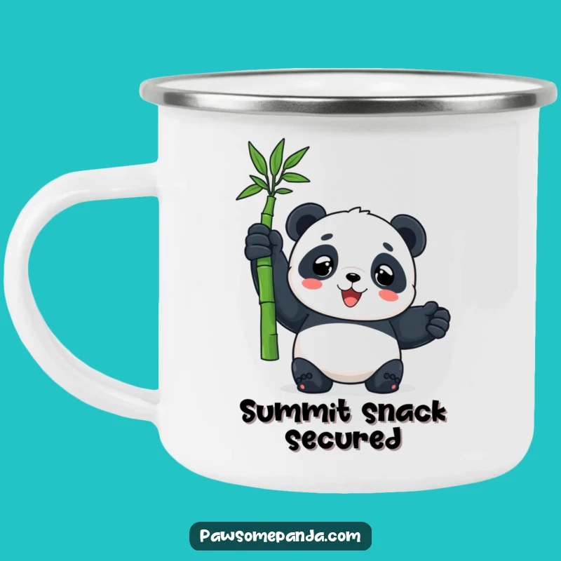 Funny Panda Bamboo Camp Mug: Outdoor Victory, Hilarious Panda Gift