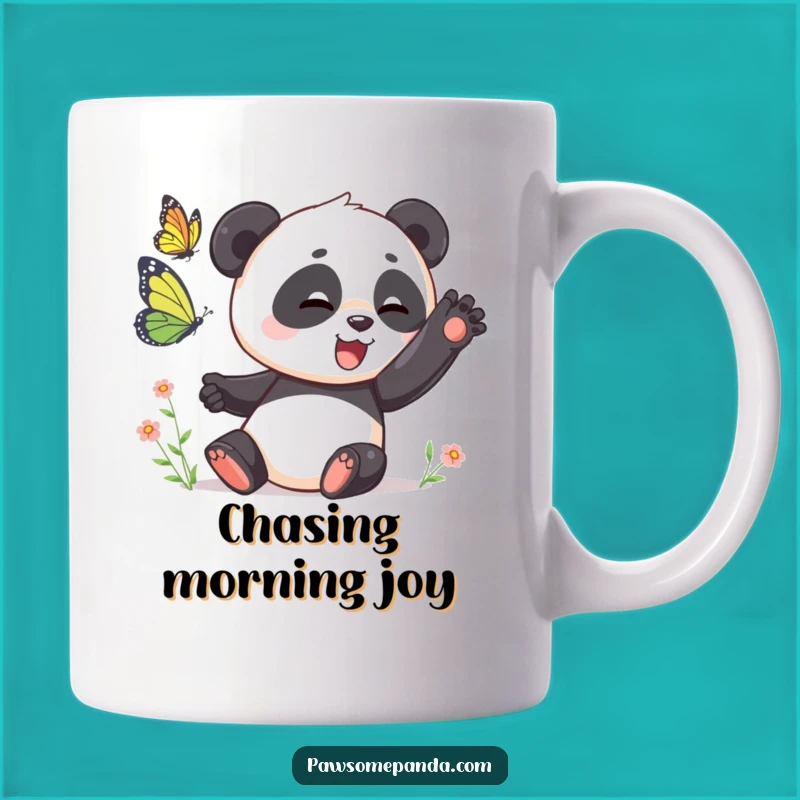 Funny Panda Butterfly Mug: Playful Swat and Hilarious Action for a Perfect Gift