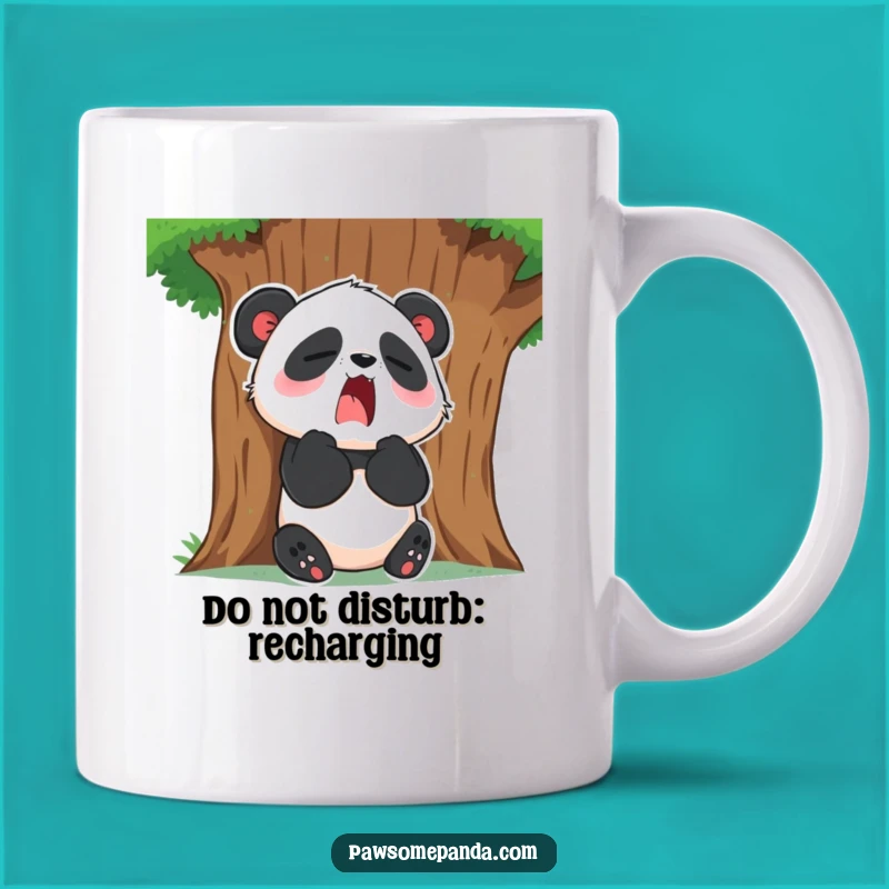 Funny Sleepy Panda Yawn Mug: Relaxing Wildlife Art, A Perfect Funny Gift!