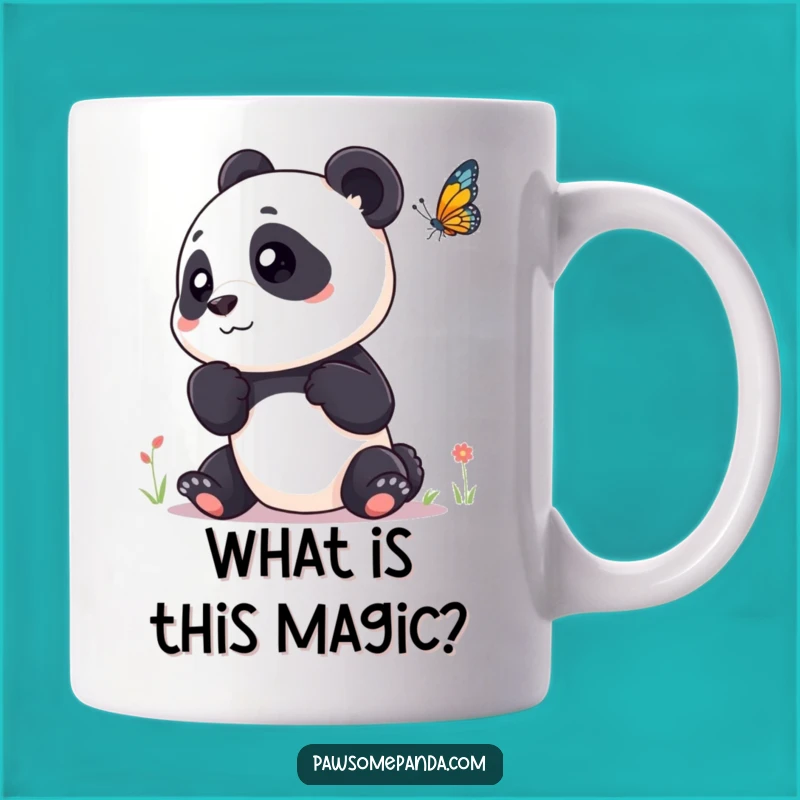 Funny Curious Panda Mug: Head Tilt Butterfly Watcher Gift For Nature Lovers