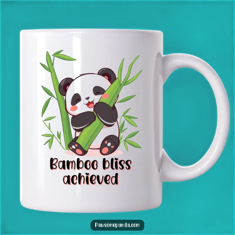 Funny Happy Panda Mug: Bamboo Hug Delight, Perfect Funny Gift for Joyful Souls!