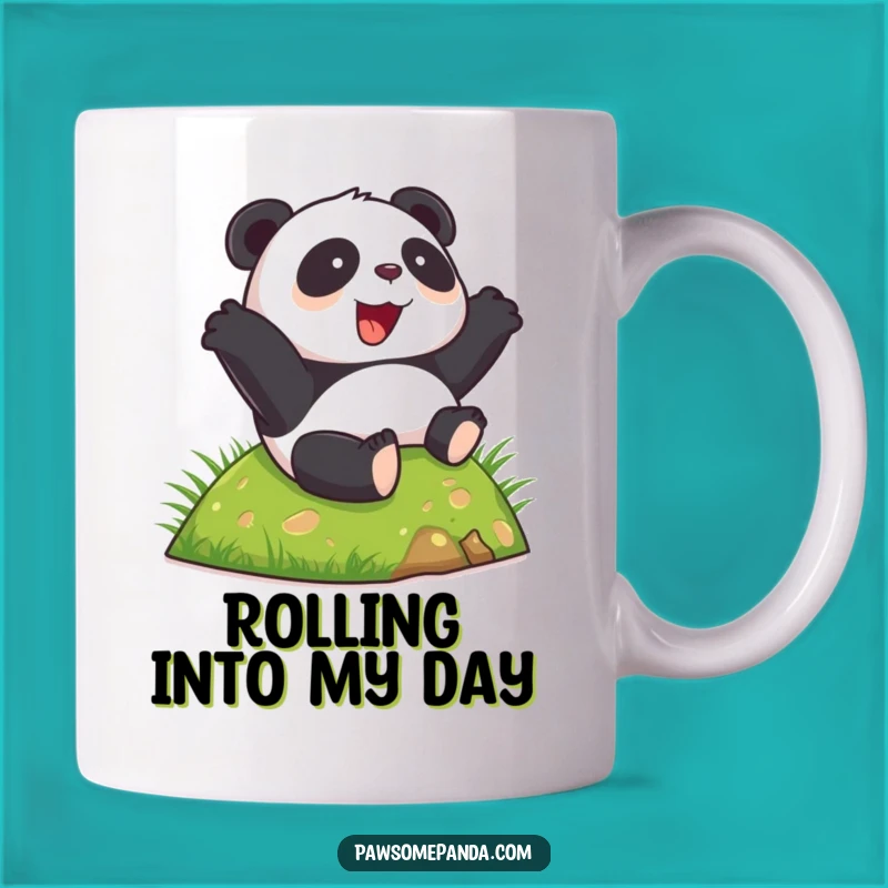 Funny Happy Panda Rolling Mug - Joyful Gift for Panda Lovers and Fun Seekers
