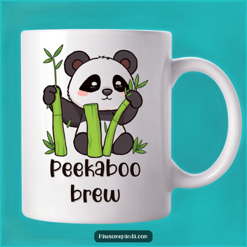 Funny Mischievous Panda Bamboo Mug - Playful Animal Gift