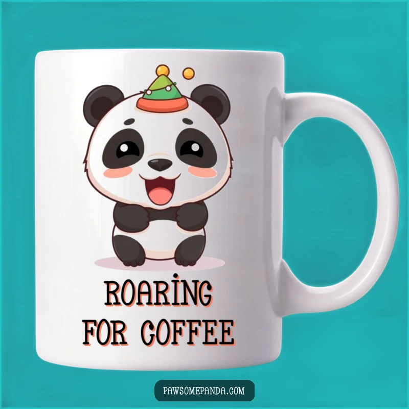 Funny Panda Roar Hat Mug - Hilarious Party Animal Gift