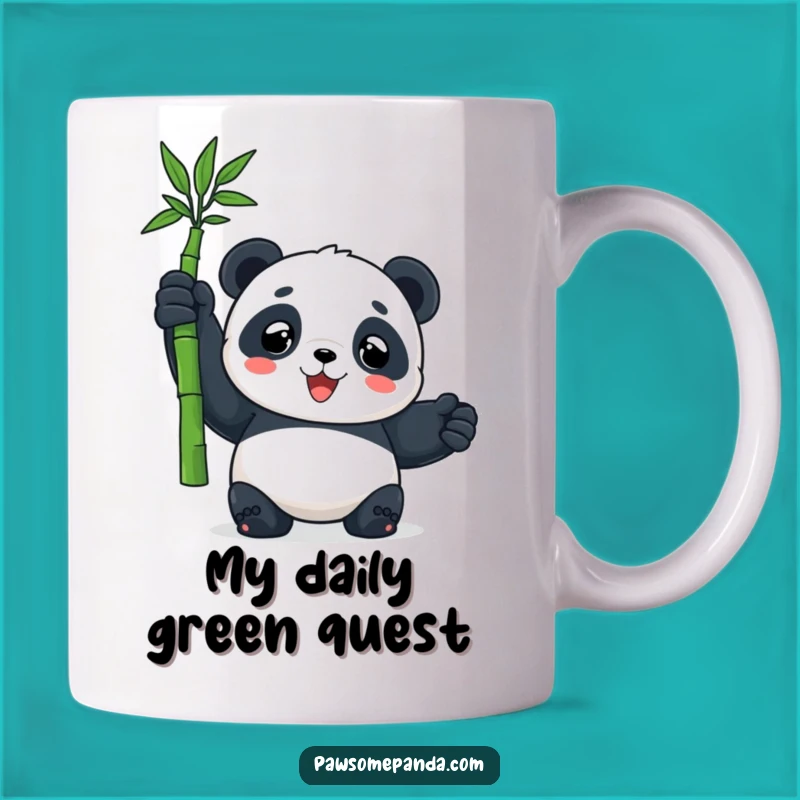 Funny Panda Victory Mug: Triumphantly Holding Bamboo, Perfect Panda Gift