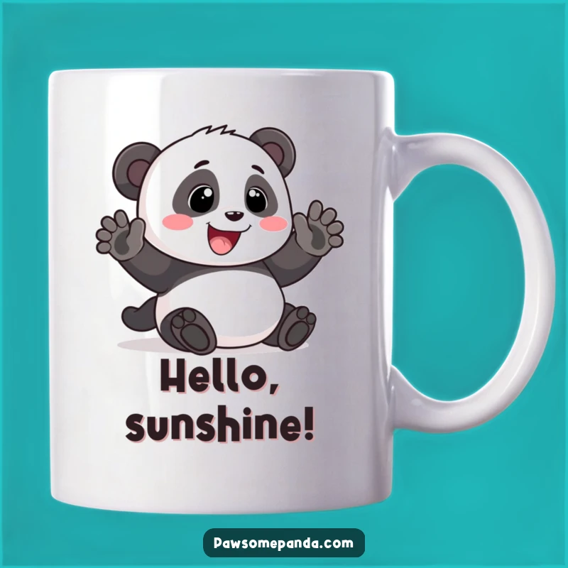 Funny Panda Waving Mug: Big Smiles and Hilarious Greetings for a Perfect Gift