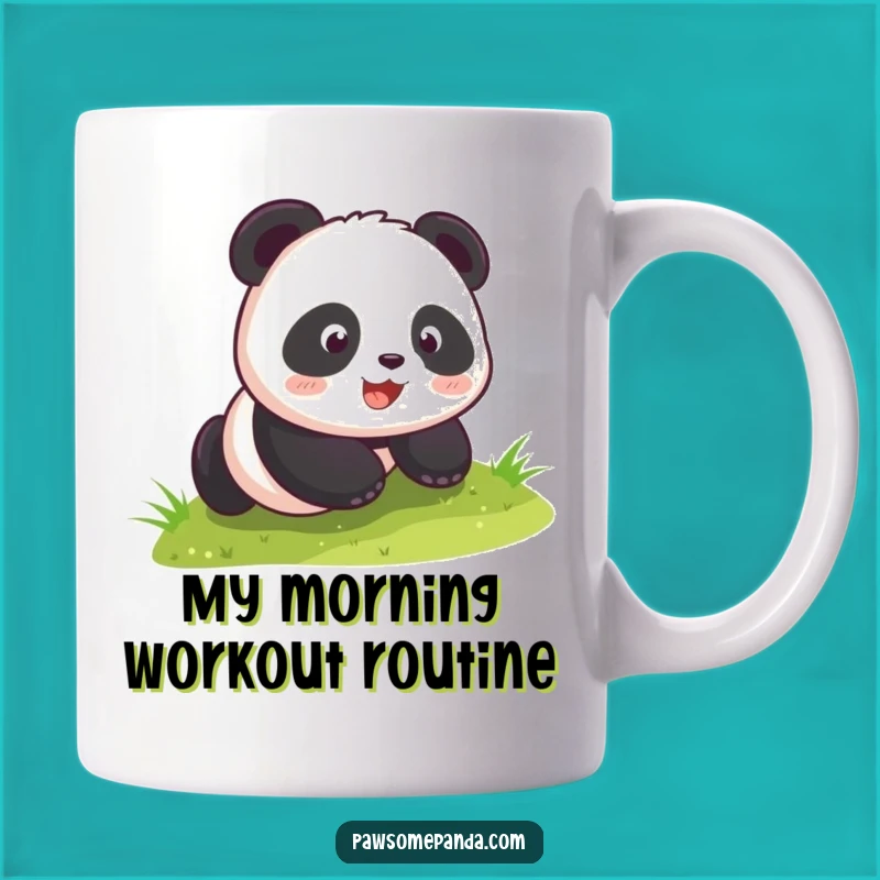 Funny Kawaii Panda Rolling Hill Mug - Hilarious Cute Panda Gift Idea