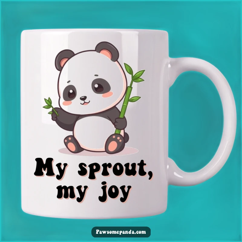 Funny Panda Bamboo Love Mug: Cute Growth Art, A Perfect Funny Gift!
