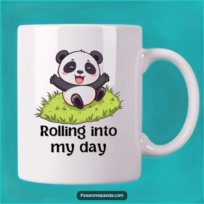 Funny Rolling Panda Mug: Hilarious Animal Lover Gift for Joyful Mornings