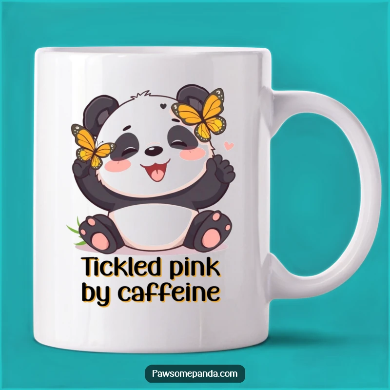 Funny Panda Butterfly Tickle Mug - Joyful & Hilarious Gift for Panda Lovers
