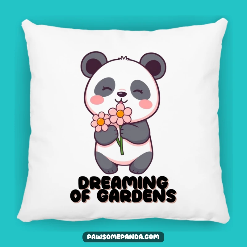 Funny Panda Flower Pillow: Cozy Comfort with Floral Delight