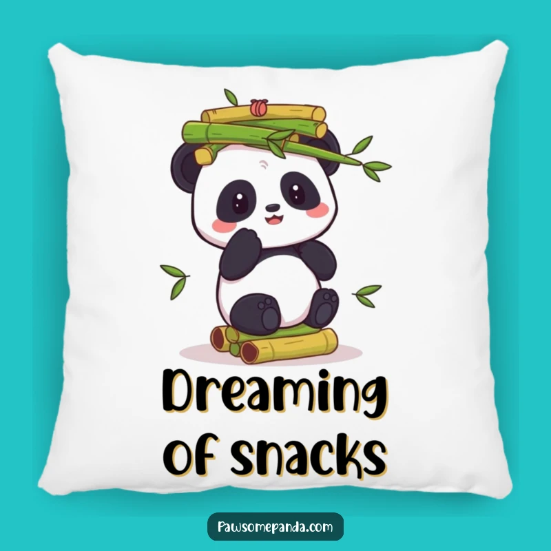 Funny Panda Pillow: Bamboo Balancing Act, Comfy & Hilarious Gift