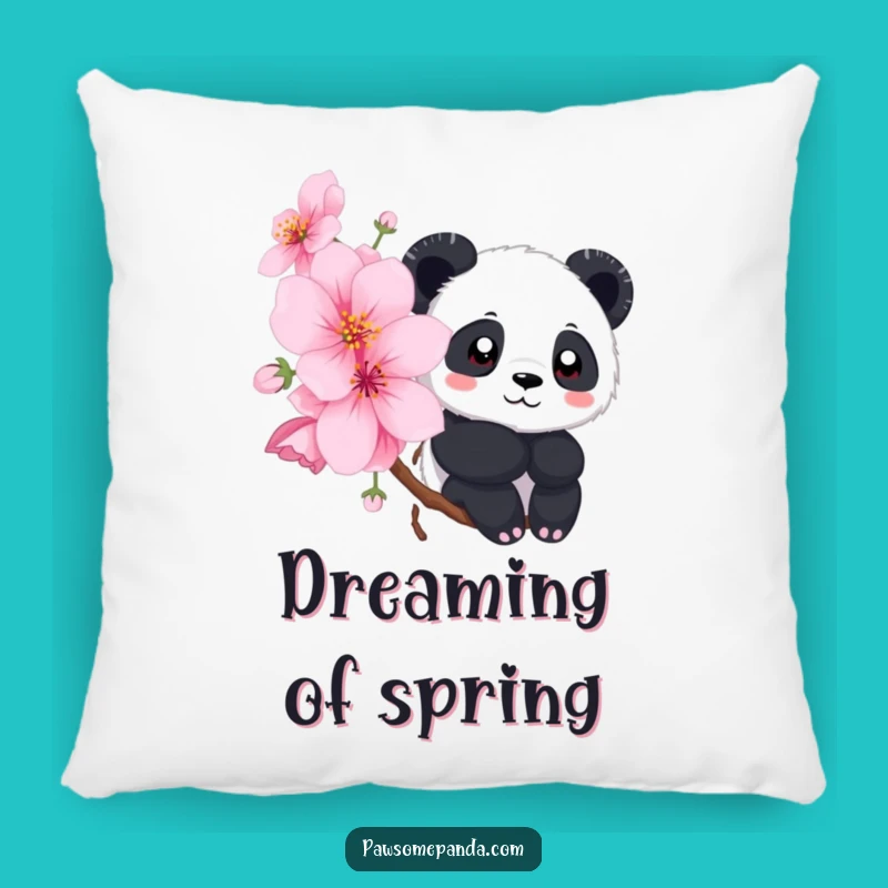 Funny Panda Pillow: Blossom Peek Cushion, Soft Funny Gift for Cozy Vibes