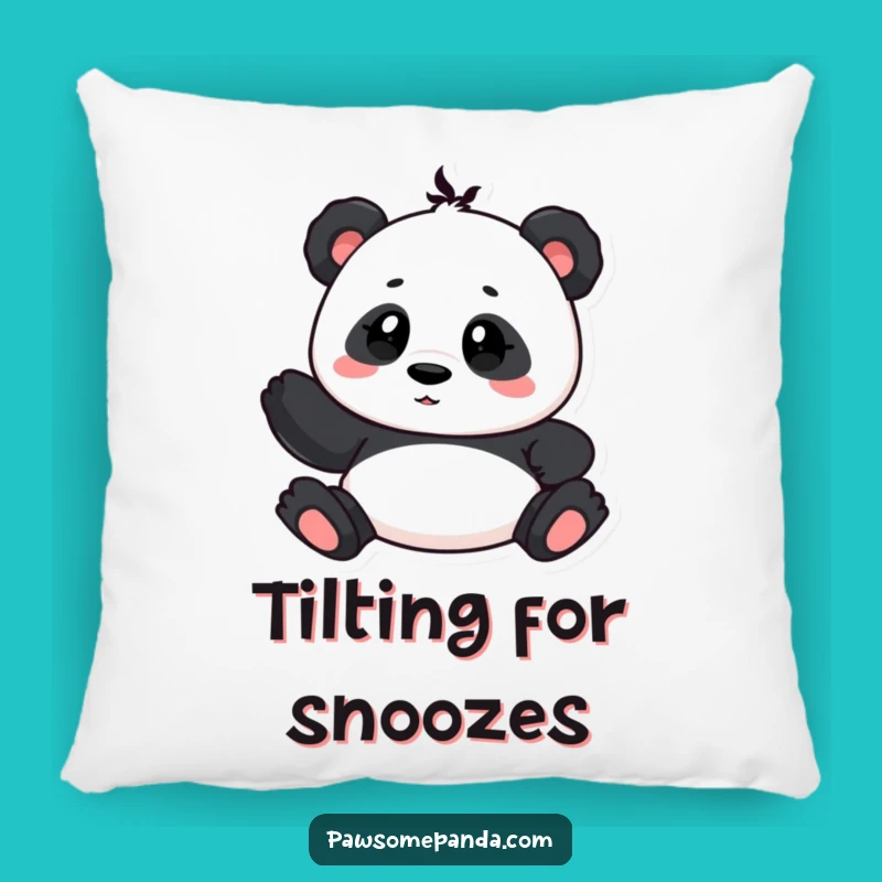 Funny Curious Panda Pillow: Cozy Comfort with Intriguing Cartoon Character Gift!