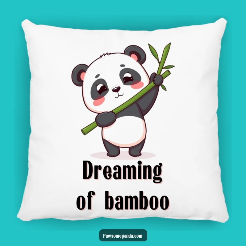 Funny Panda Bamboo Pillow: Soft Focused Panda Cushion, Adorable Humorous Home Decor Gift