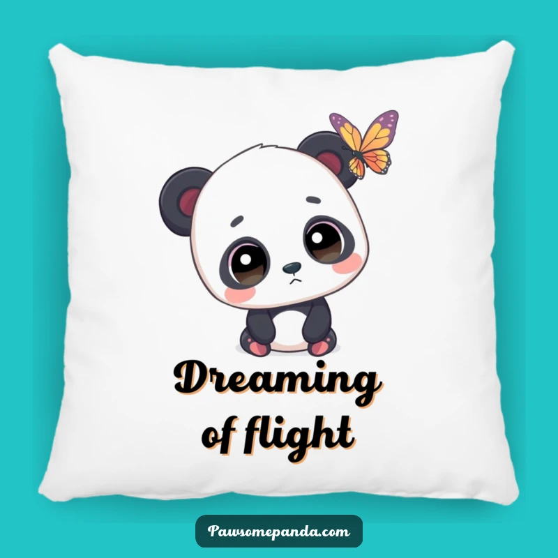 Funny Panda Dream Pillow - Soft Butterfly Cushion, Adorable Funny Gift!