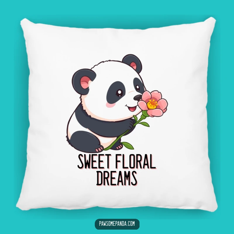 Funny Panda Flower Pillow: Soft Curious Panda Cushion, Adorable Humorous Home Decor Gift