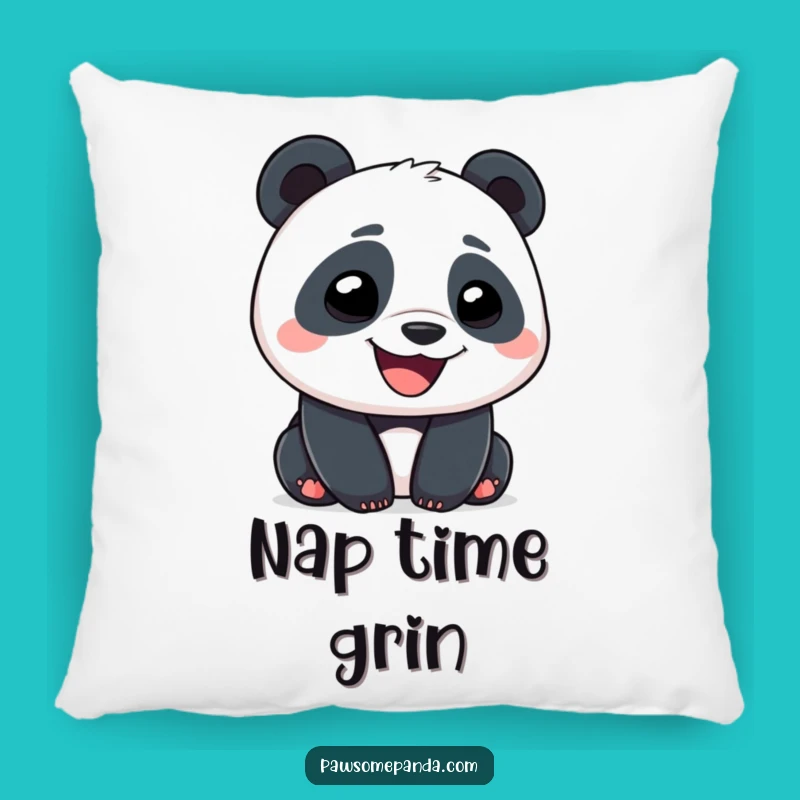 Funny Panda Pillow: Goofy Grin Character Cushion, Soft & Hilarious Home Decor Gift