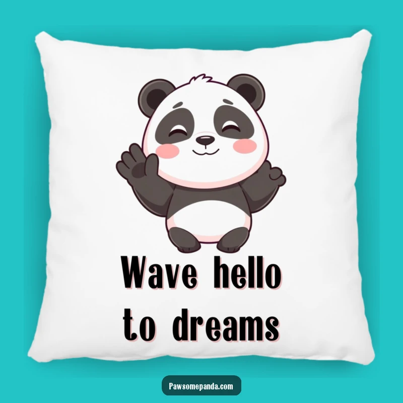 Funny Smiling Panda Happy Wave Pillow, Cozy Comfort Gift