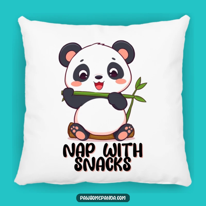 Funny Panda Balancing Bamboo Pillow - Cozy & Zen Comfort Accent!