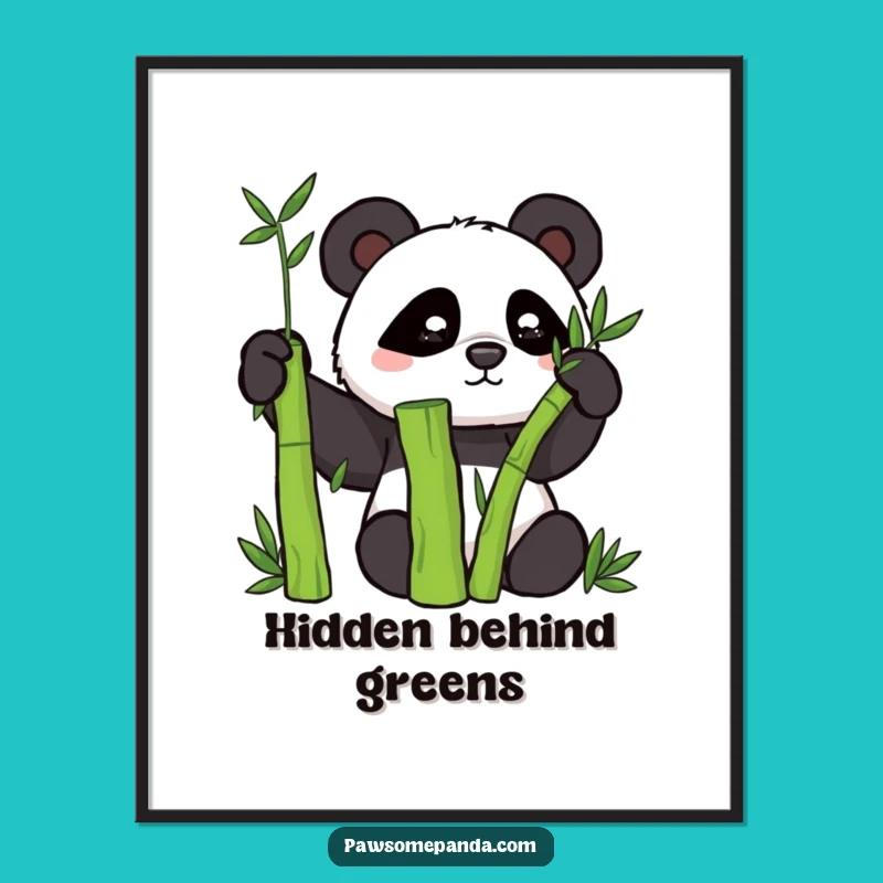 Funny Panda Bamboo Digital Art - Instant Mischief Download Gift