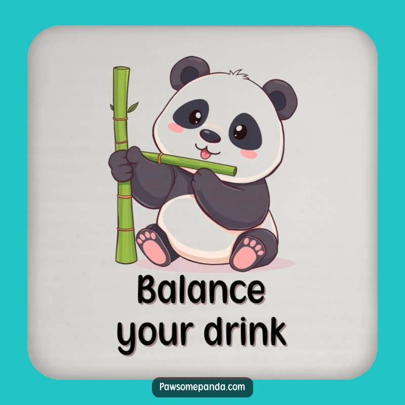 Funny Panda Balancing Act Coaster - Protect Surfaces with Hilarious Art
