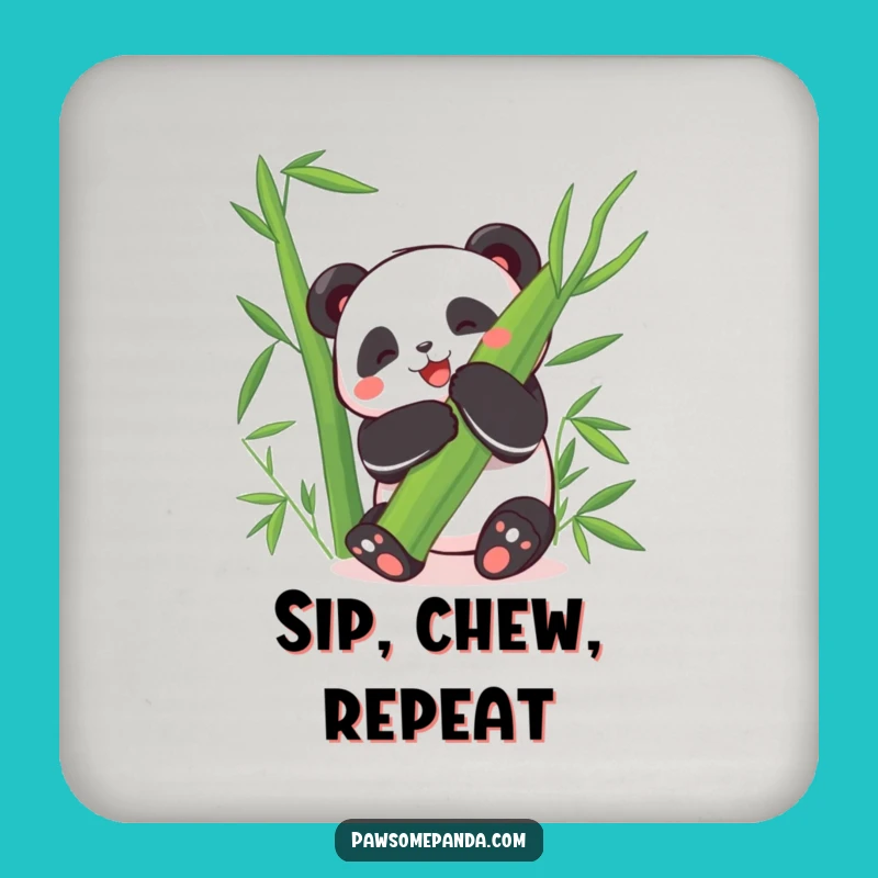 Funny Happy Panda Coaster: Bamboo Hug Protection, Hilarious Funny Gift!