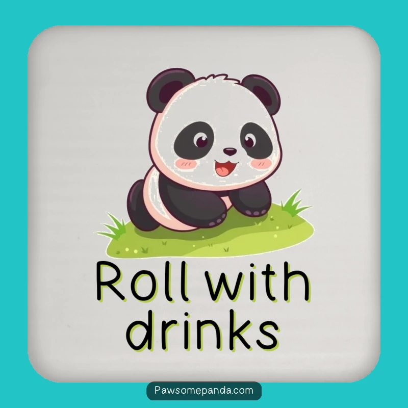 Funny Kawaii Panda Rolling Hill Coaster - Cute Protect Surface Panda Drink Accessory