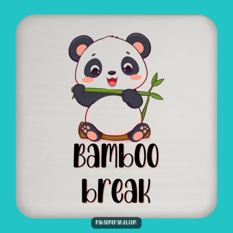 Funny Panda Balancing Bamboo Coaster Set - Protect Surfaces with Zen Humor!